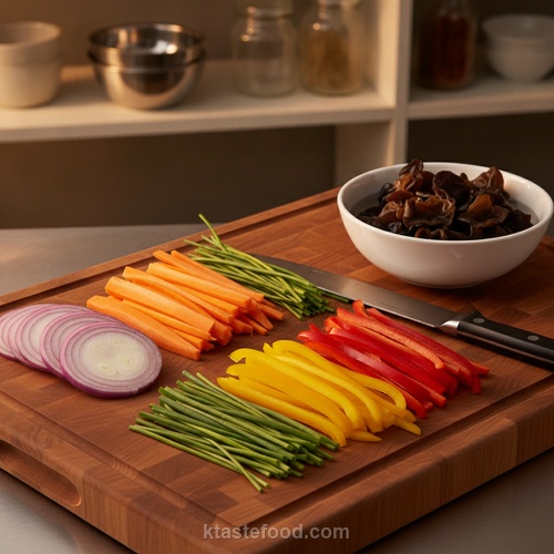 Hydrate Mushrooms & Prep Vegetables