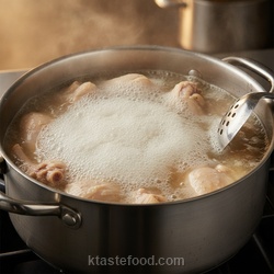 Blanch and Cleanse the Chicken