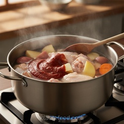 Initial Simmer with Most of the Sauce