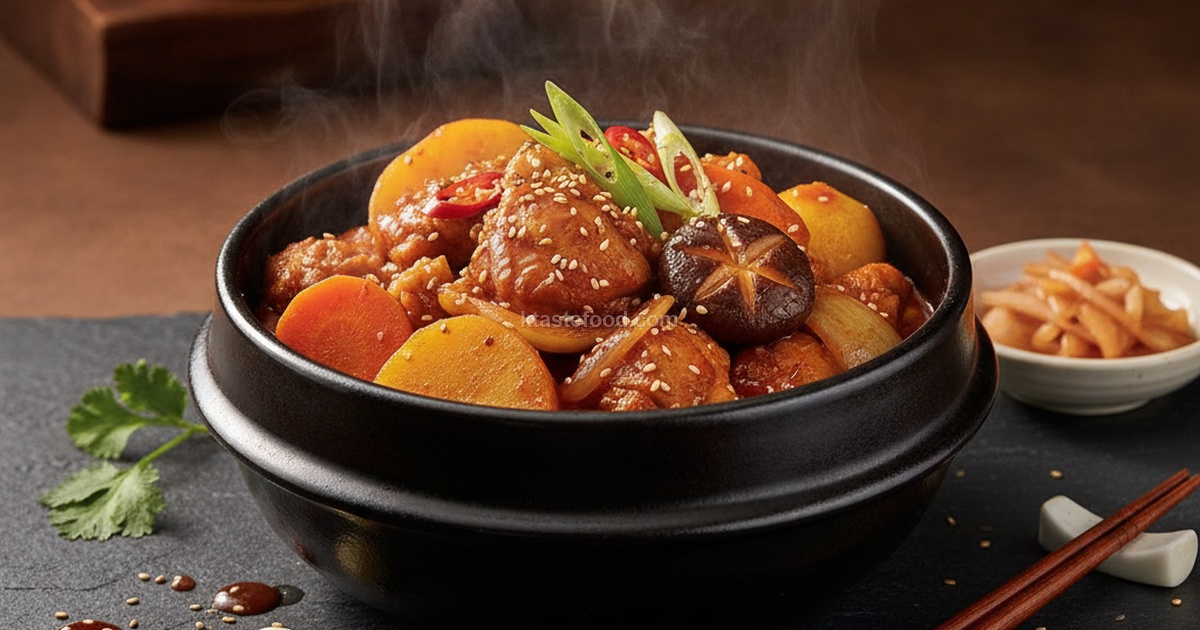 The Ultimate Fiery & Flavorful Korean Braised Chicken (Dakbokkeumtang)