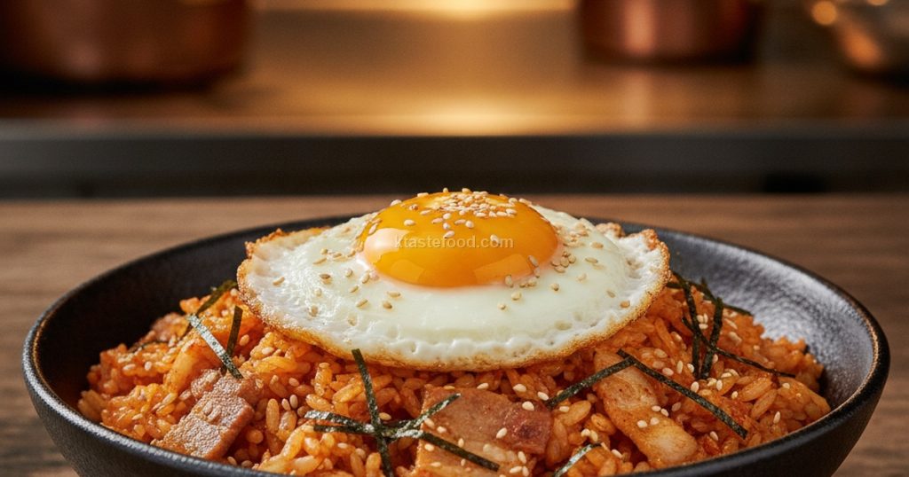 Seoul Street Golden Butter Kimchi Bokkeumbap: 15-Minute Restaurant-Style Kimchi Fried Rice with Crispy Spam & Golden Runny Egg