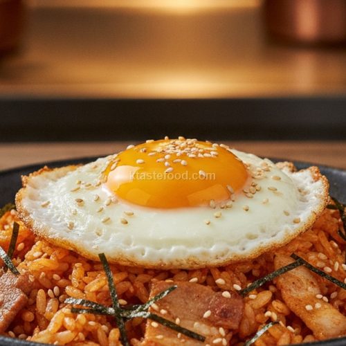 Seoul Street Golden Butter Kimchi Bokkeumbap: 15-Minute Restaurant-Style Kimchi Fried Rice with Crispy Spam & Golden Runny Egg