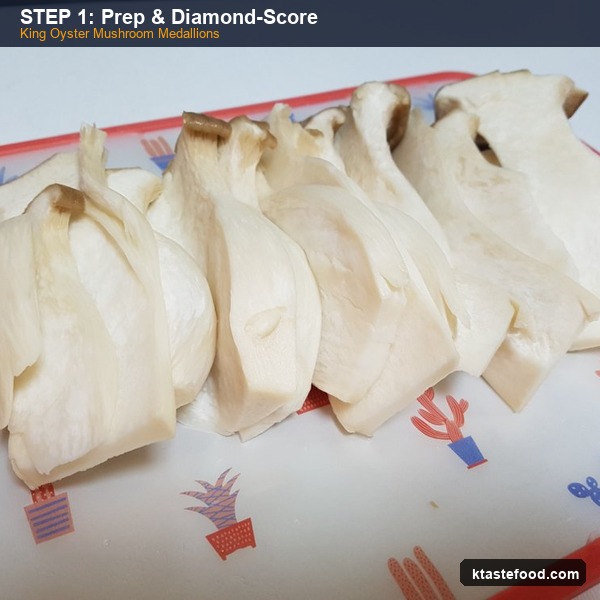 Step 1: Prep & Diamond-Score the Mushrooms