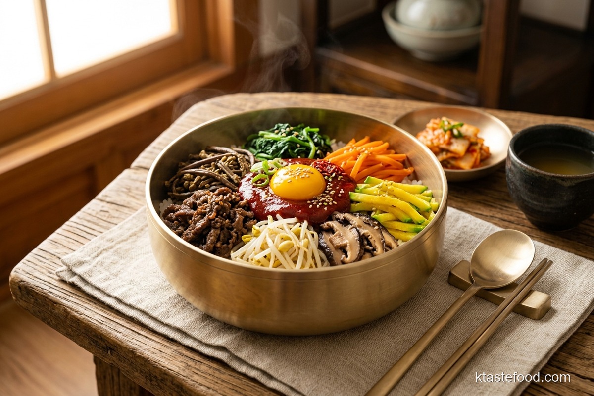 Seven-Jewel Rainbow Bibimbap: A Korean Five-Color Rice Bowl