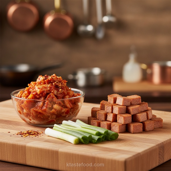Step 1 - Seoul Street Golden Butter Kimchi Bokkeumbap: 15-Minute Restaurant-Style Kimchi Fried Rice with Crispy Spam & Golden Runny Egg