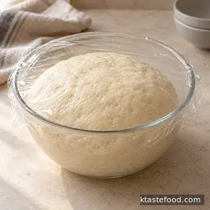 Hotteok yeast dough risen under a loose cover